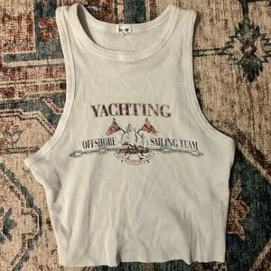 Garage high neck graphic tank top